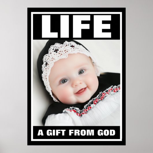 PRO-LIFE SMILING BABY MÄDCHEN LEBENSPEICHER POSTER (Vorne)