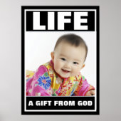 PRO-LIFE SMILING CHINESE BABY MÄDCHEN LEBENSSTUFE POSTER (Vorne)