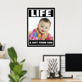 PRO-LIFE SMILING CHINESE BABY MÄDCHEN LEBENSSTUFE POSTER (Heimbüro)