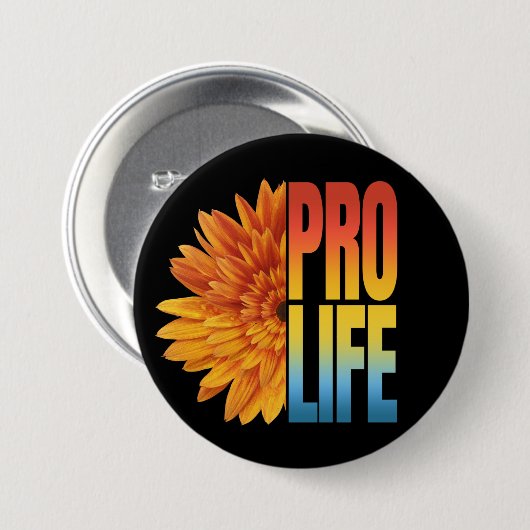 PRO LIFE SUNFLOWER BUTTON (Vorne & Hinten)