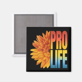 PRO LIFE SUNFLOWER MAGNET (Vorderseite/Rückseite)