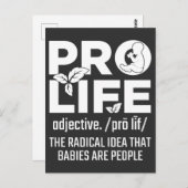 Pro Life Support Baby Anti Abortion Human Rights Postkarte (Vorne/Hinten)
