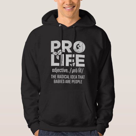 Pro Life Support Baby Anti-Abtreibung Menschenrech Hoodie (Vorderseite)