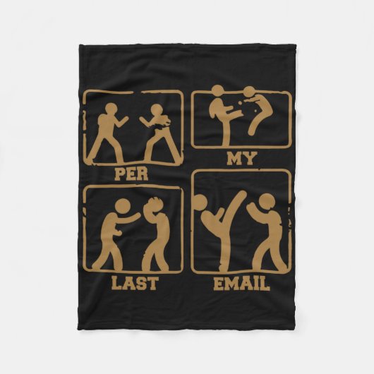 Pro meiner letzten E-Mail-Boxing Sarcasm Fleecedecke (Vorderseite)