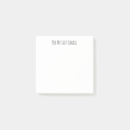 Pro meiner letzten E-Mail Post-It 3x3 Klebezettel (Vorderseite)