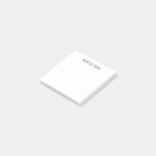 Pro meiner letzten E-Mail Post-It 3x3 Klebezettel (angewinkelt)