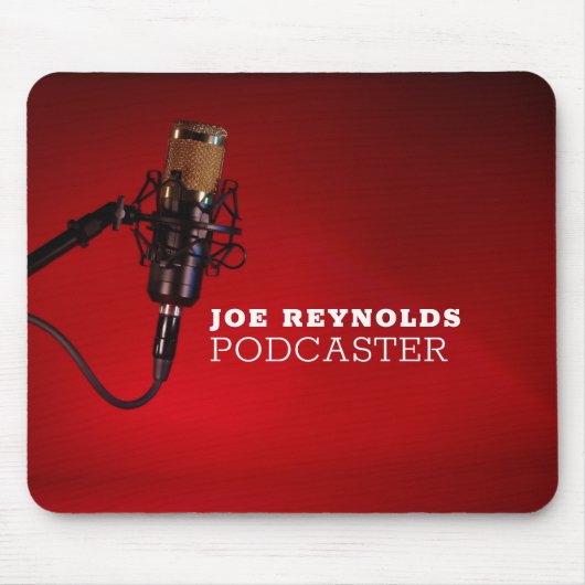 Pro Mikrofon, Podcaster, Podcast Mousepad (Vorne)