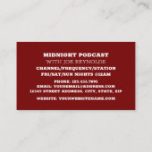 Pro Mikrofon, Podcaster, Podcast Visitenkarte (Rückseite)