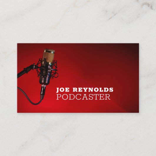 Pro Mikrofon, Podcaster, Podcast Visitenkarte (Vorderseite)