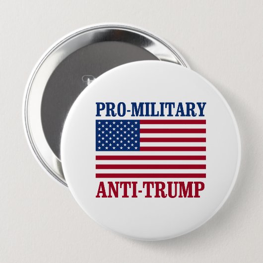 Pro-Militärc$anti-Trumpf - Anti-Trumpf - Button (Vorne & Hinten)