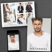 Pro Model Actor 6 Fotos Moderne Comp-Karte Einladung