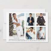 Pro Model Actor 6 Fotos Moderne Comp-Karte Einladung (Rückseite)