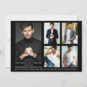 Pro Model Schauspieler 6 Foto Moderne Comp-Karte Einladung (Rückseite)