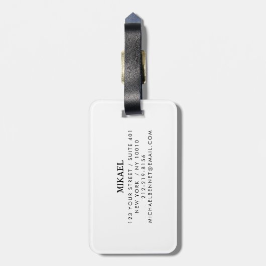 Pro Monogramm-Gepäckträger Gepäckanhänger (Rückseite vertikal)