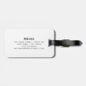 Pro Monogramm-Gepäckträger Gepäckanhänger (Rückseite horizontal)