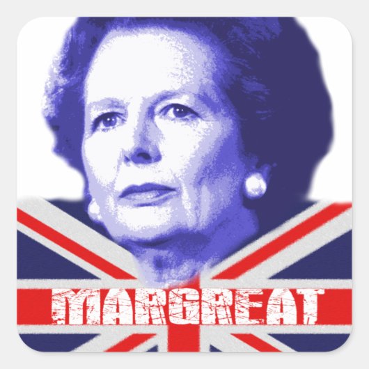 Pro Mrs. Thatcher Quadratischer Aufkleber (Vorderseite)
