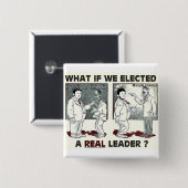 Pro-Nader u. ANTI-BP quadratischer Knopf Button (Vorne & Hinten)