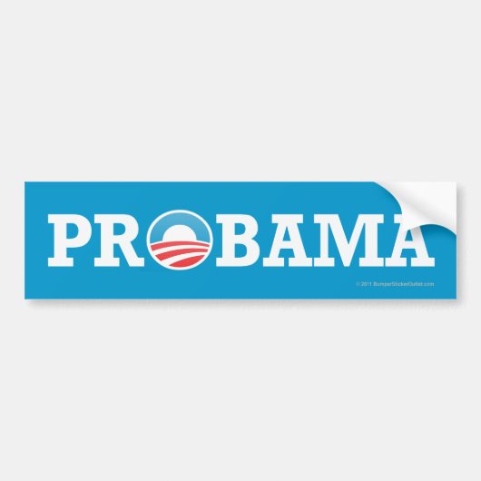 Pro-Obama-Aufkleber PrObama Autoaufkleber (Vorne)