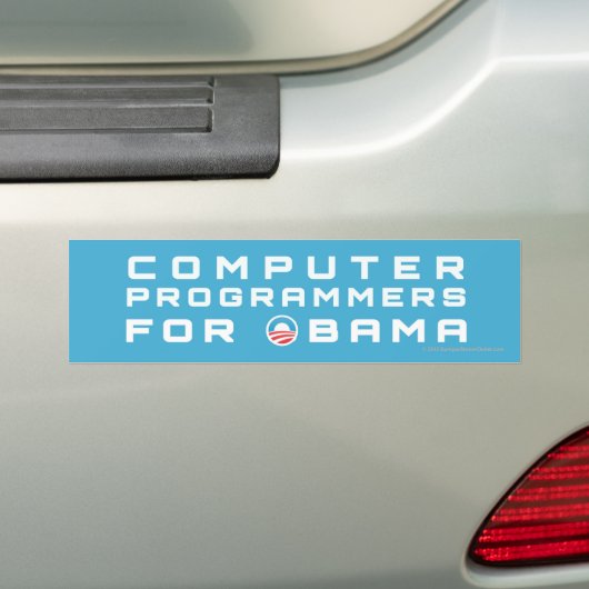 Pro-Obama-Computerprogrammierer Autoaufkleber (Auf Auto)