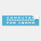 Pro-Obama-Computerprogrammierer Autoaufkleber (Vorne)