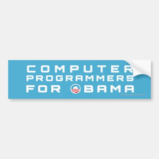 Pro-Obama-Computerprogrammierer Autoaufkleber (Vorne)