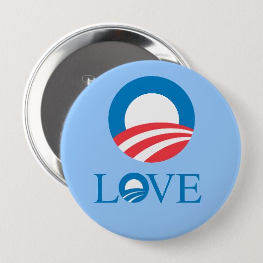 Pro-Obama - LIEBE — Button (Vorne & Hinten)