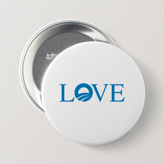 Pro-Obama - LIEBE — Button (Vorne & Hinten)