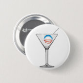 Pro-Obama Martini Button (Vorne & Hinten)