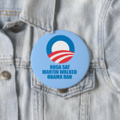 Pro Obama - ROSA SAT MARTIN WALKED OBAMA RAN Button (Beispiel)