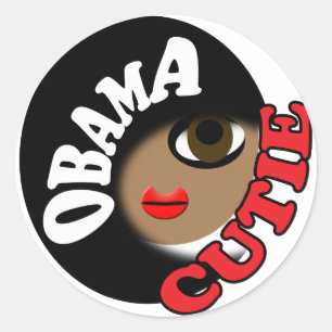 Pro Obama Runder Aufkleber