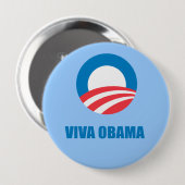 Pro-Obama - VIVA OBAMA Button (Vorne & Hinten)