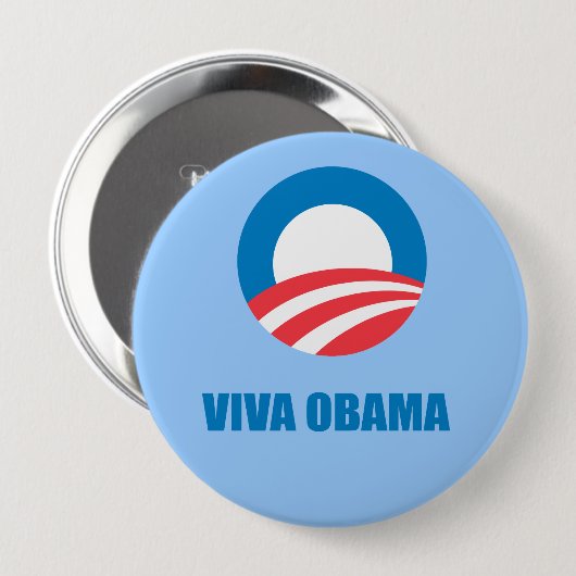 Pro-Obama - VIVA OBAMA Button (Vorne & Hinten)