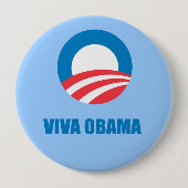 Pro-Obama - VIVA OBAMA Button (Vorderseite)