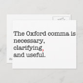 Pro-Oxford Comma Postkarte (Vorne/Hinten)