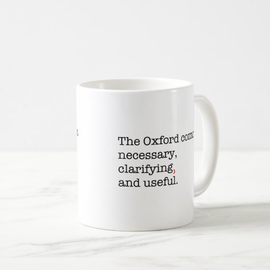 Pro-Oxford Komma Kaffeetasse (VorderseiteRechts)
