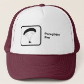 'Pro'-Paragliding-Logo und -Text Truckerkappe (Vorderseite)