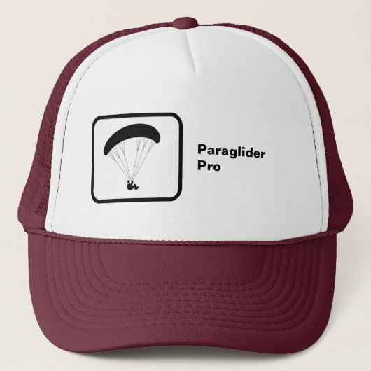 'Pro'-Paragliding-Logo und -Text Truckerkappe (Vorderseite)