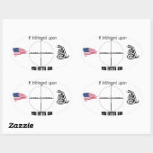 Pro-Pistole-Aufkleber #1 Ovaler Aufkleber (Blatt)