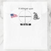 Pro-Pistole-Aufkleber #1 Ovaler Aufkleber (Tasche)