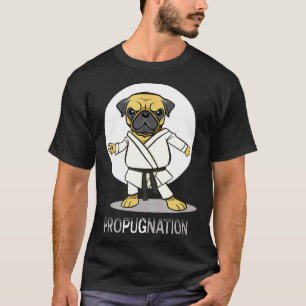 Pro Pug Nation Die Verteidigung Karate Kampfsport T-Shirt