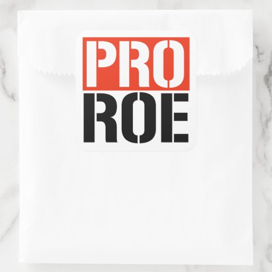 PRO ROE QUADRATISCHER AUFKLEBER (Tasche)