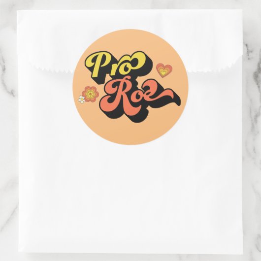 Pro Roe Retro Runder Aufkleber (Tasche)