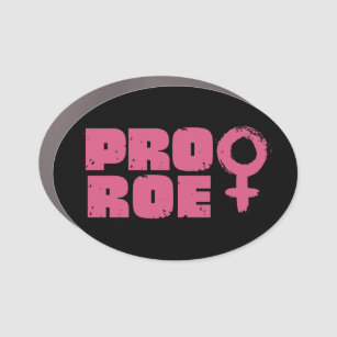 Pro Roe Women's Rights Word Art Auto Magnet
