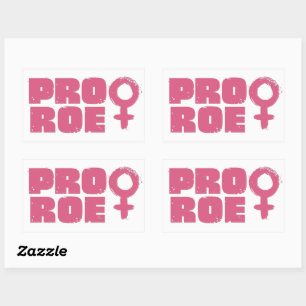Pro Roe Women's Rights Word Art Rechteckiger Aufkleber