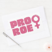 Pro Roe Women's Rights Word Art Rechteckiger Aufkleber (Umschlag)