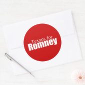 PRO-ROMNEY - TEXANE FÜR ROMNEY — .png Runder Aufkleber (Umschlag)