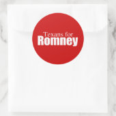 PRO-ROMNEY - TEXANE FÜR ROMNEY — .png Runder Aufkleber (Tasche)