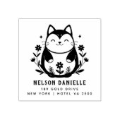 PRO Rücksendeadresse aus Holz Gummistempel (Prägung)