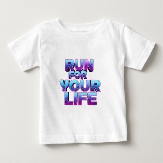 Pro Running Motivation Baby T-shirt (Vorderseite)