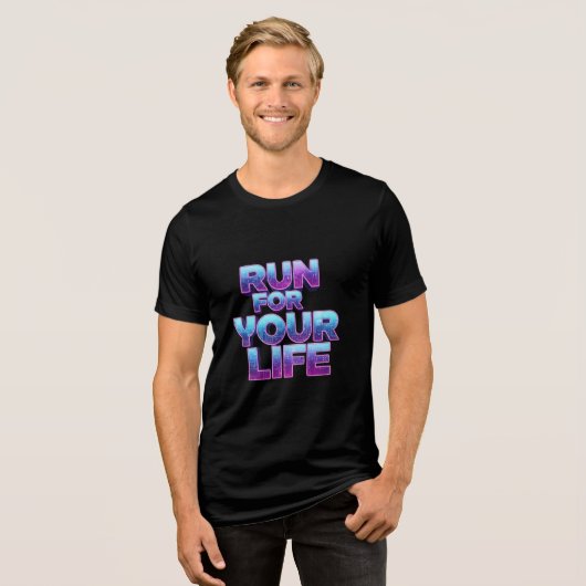 Pro Running Motivation Tri-Blend Shirt (Vorderseite voll)
